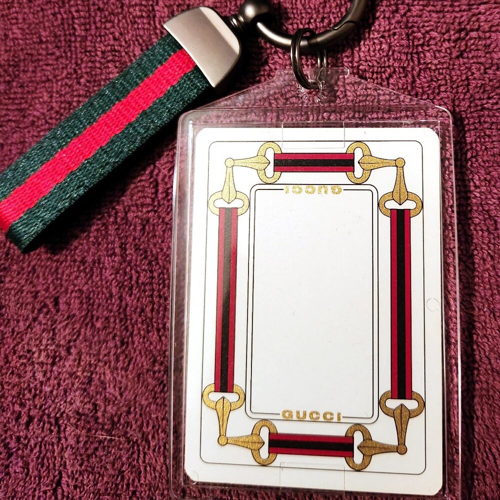 Gucci Playing Card in Protective Case with Keychain